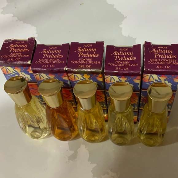 Lot  5 Avon's Cologne Splash Autumn Preludes .5 oz. VINTAGE - Picture 4 of 4